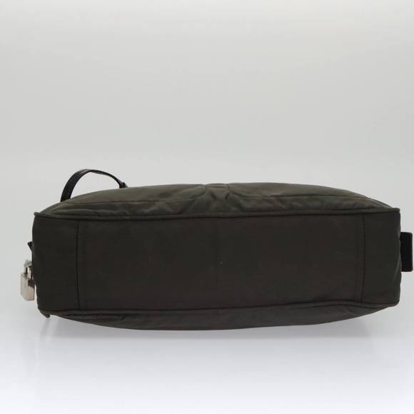 PRADA Hand Bag Nylon Khaki Silver Auth 103571 - Picture 5 of 16